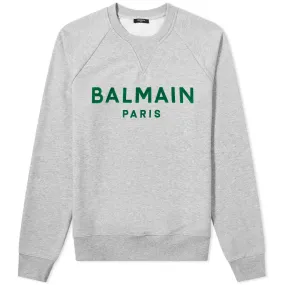 Balmain Flock SweatshirtHeather Grey & Green