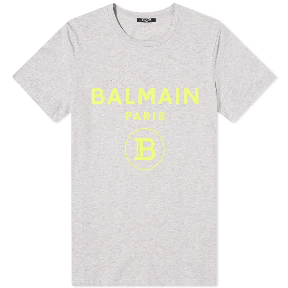 Balmain Flock T-ShirtHeather Grey & Yellow