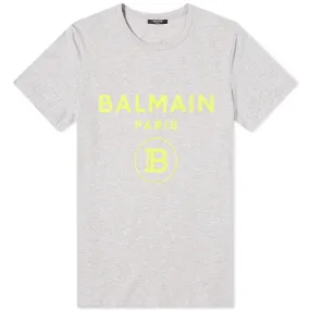 Balmain Flock T-ShirtHeather Grey & Yellow