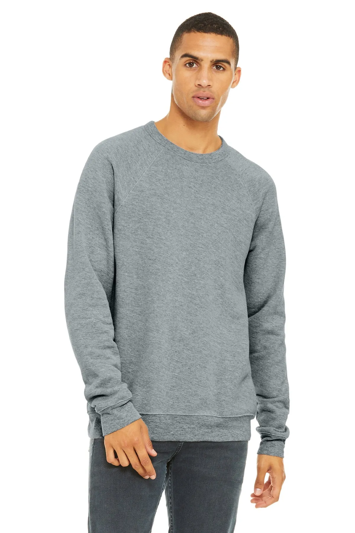 Bella Canvas Unisex Sponge Fleece Crewneck Sweatshirt, Athletic Heather