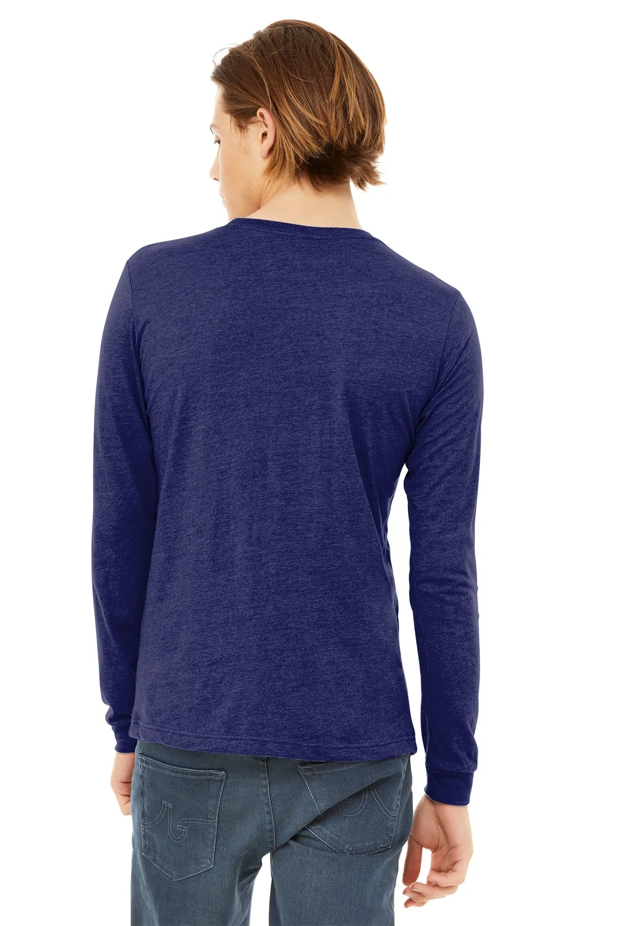 Bella Canvas Unisex Triblend Long Sleeve T-Shirt, Navy