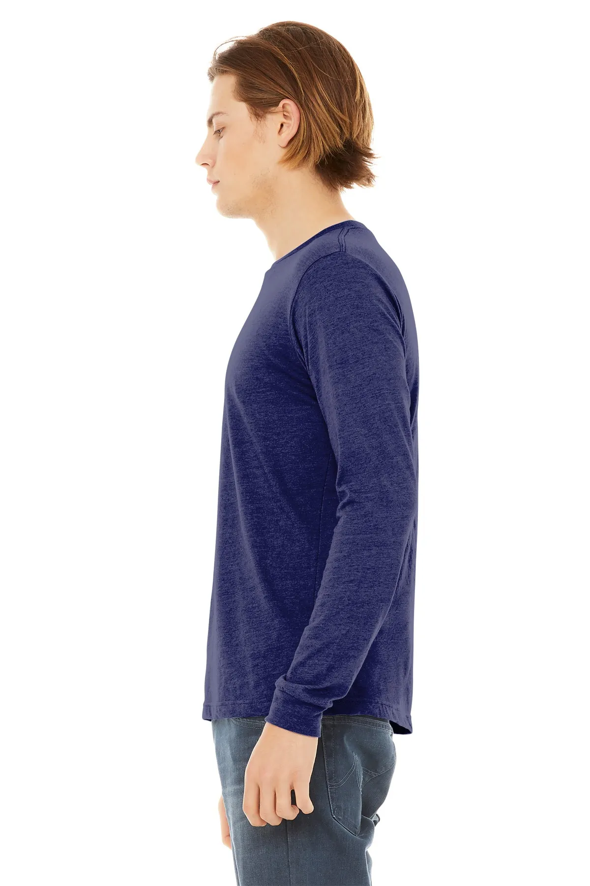 Bella Canvas Unisex Triblend Long Sleeve T-Shirt, Navy