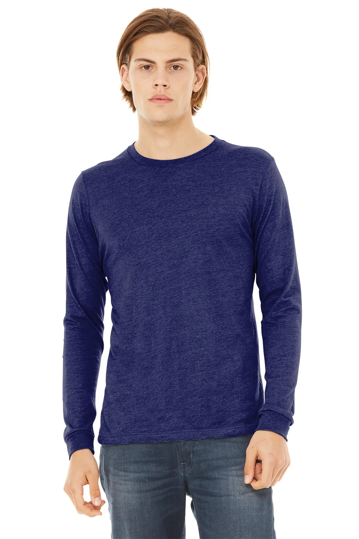 Bella Canvas Unisex Triblend Long Sleeve T-Shirt, Navy