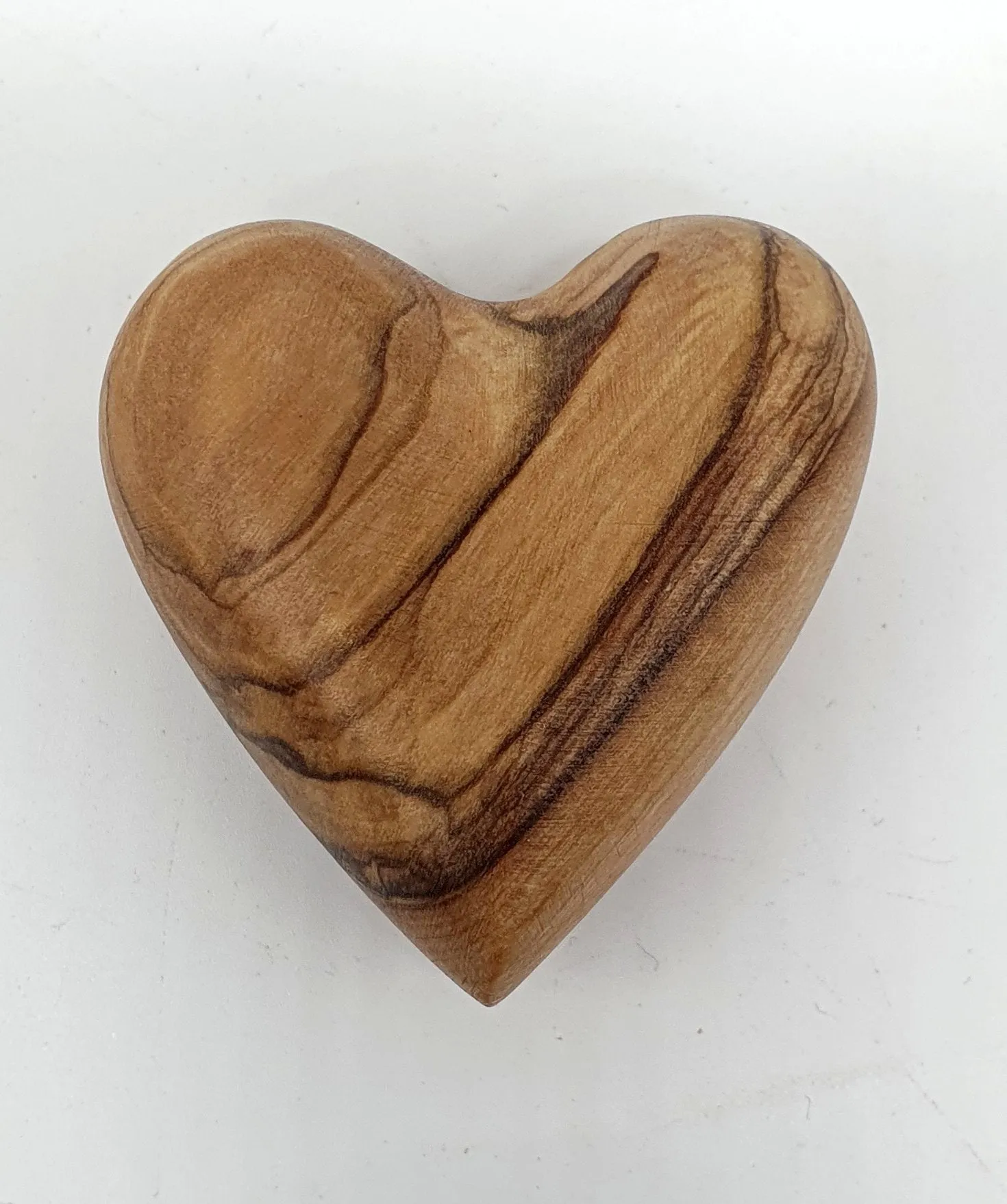 Bethlehem Olive Wood Heart - 1.7 Inches: Zuluf Wedding Gift - valentine gift - for love-  Symbolic Handcrafted Wooden Token for 