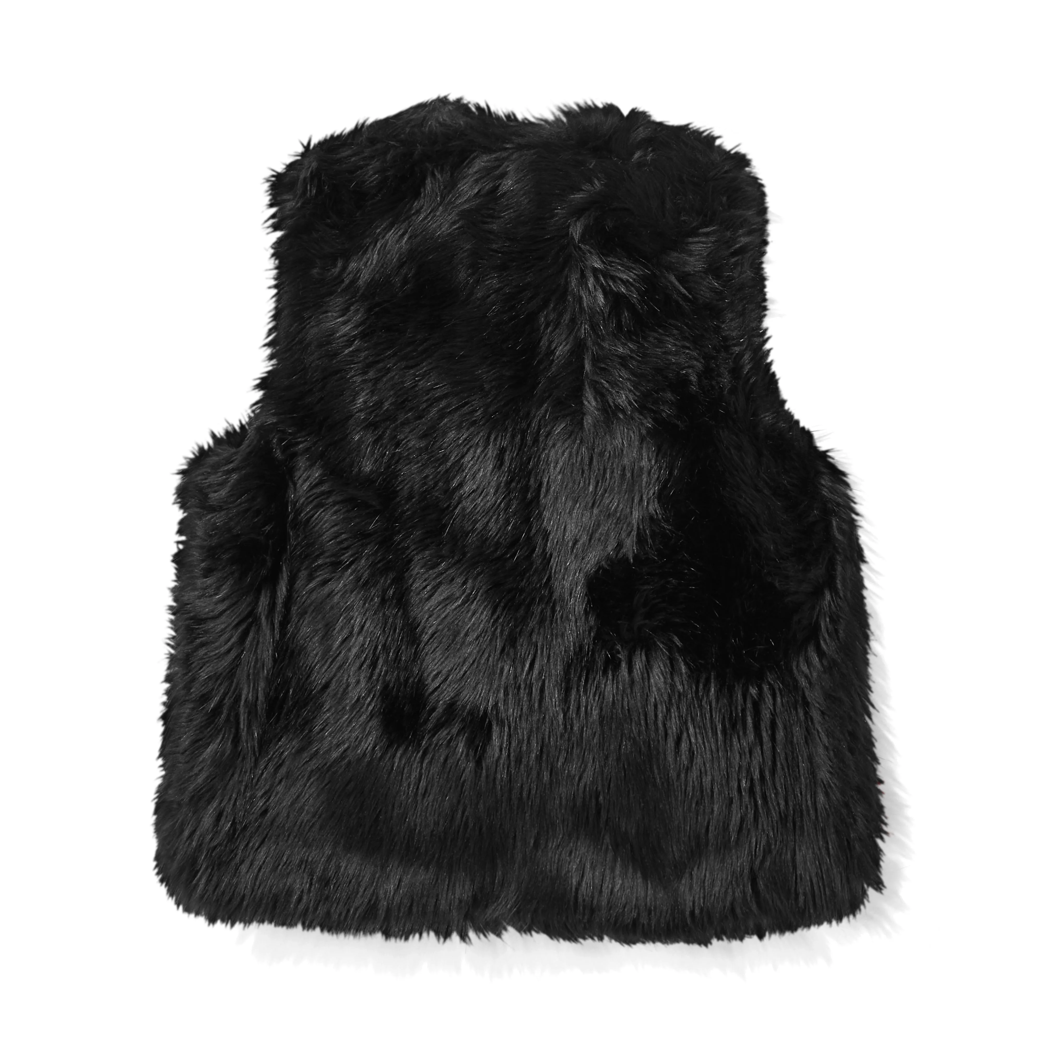 BLACK Comme des Garçons Faux Fur Sleeveless Vest  Black