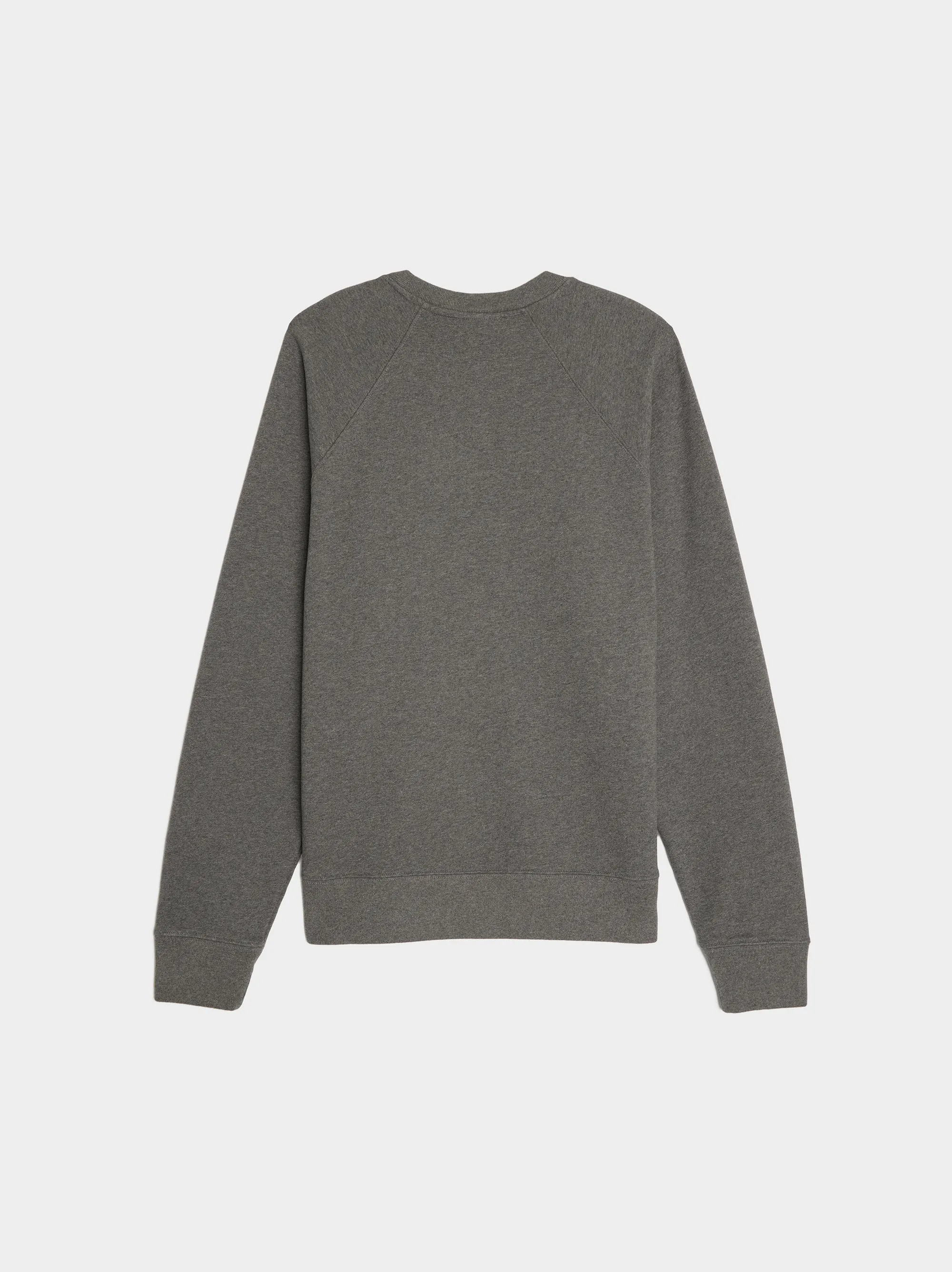 Bold Fox Head Patch Oversize Sweatshirt, Dark Grey Melange