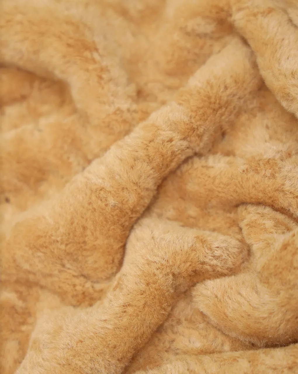 CAMEL BEIGE ARTIFICIAL FUR FABRIC