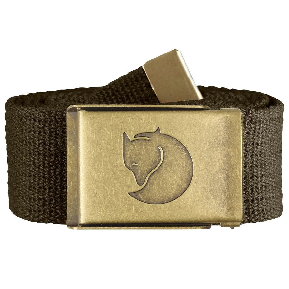 Canvas Brass Belt - 4 cm