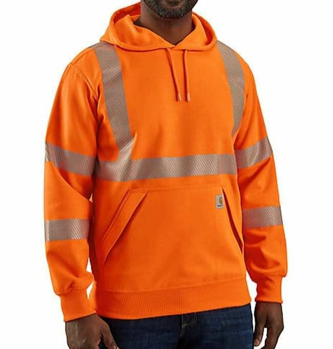 Carhartt Men's High-Visibility Midweight Class 3 Hooded Sweatshirt