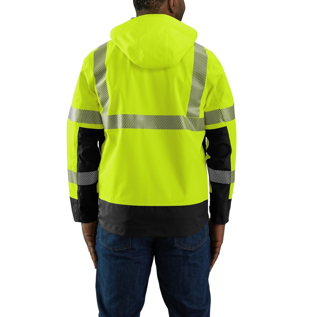 Carhartt Men's High Visibility Storm Defender Loose Fit Lightweight Class 3 Jacket Brite Lime