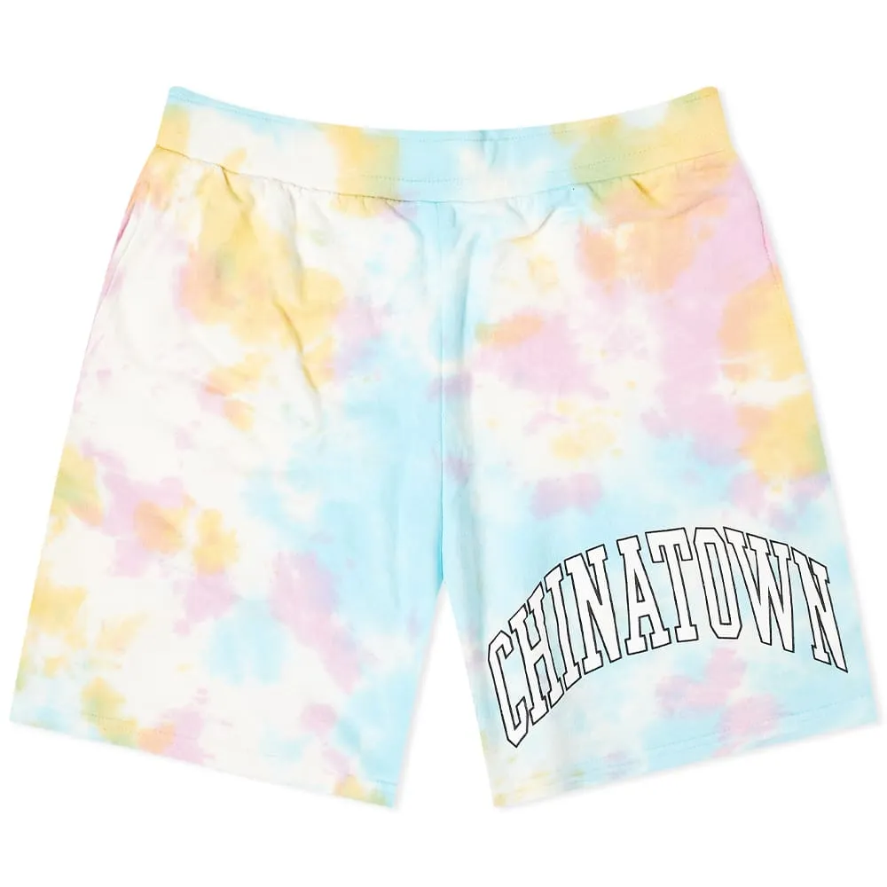 Chinatown Market Arc Logo Sweat ShortTie Dye Blue