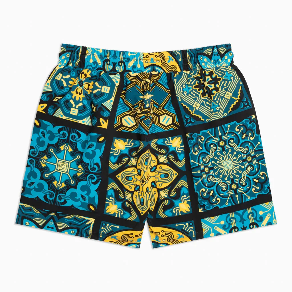 COSTUME DOLLY NOIRE Maioliche Blu Swimshorts