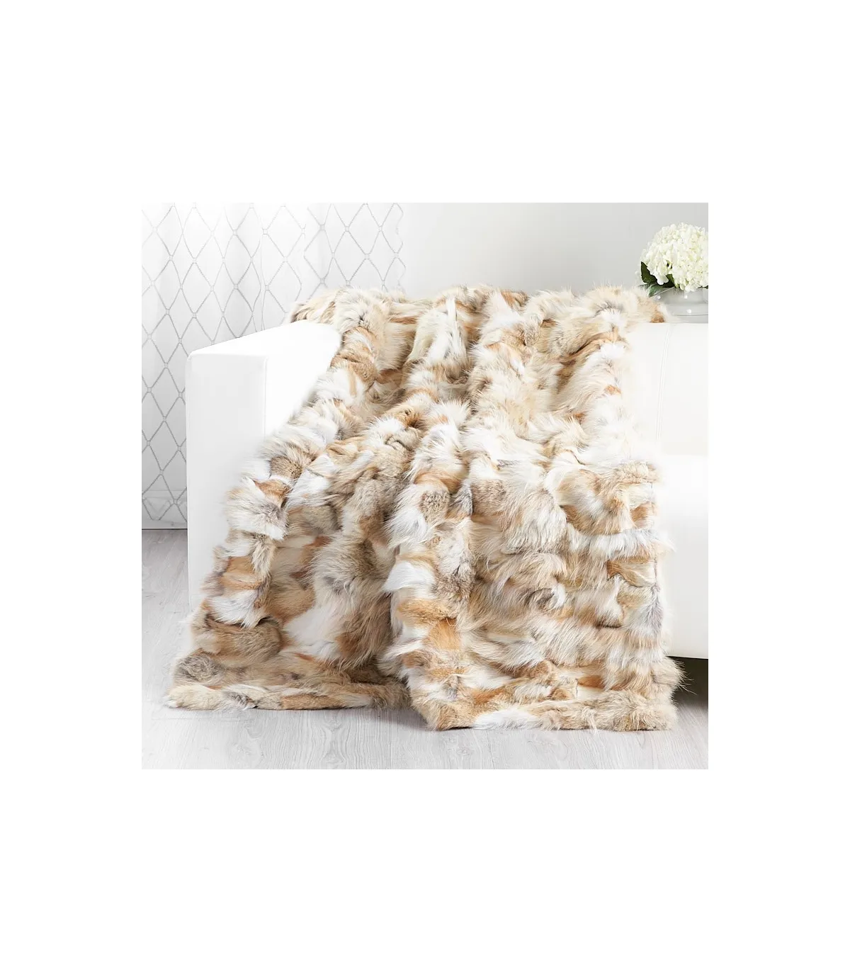 Coyote Fur Blanket for Luxurious Home or Cabin Decor at FurSource.com