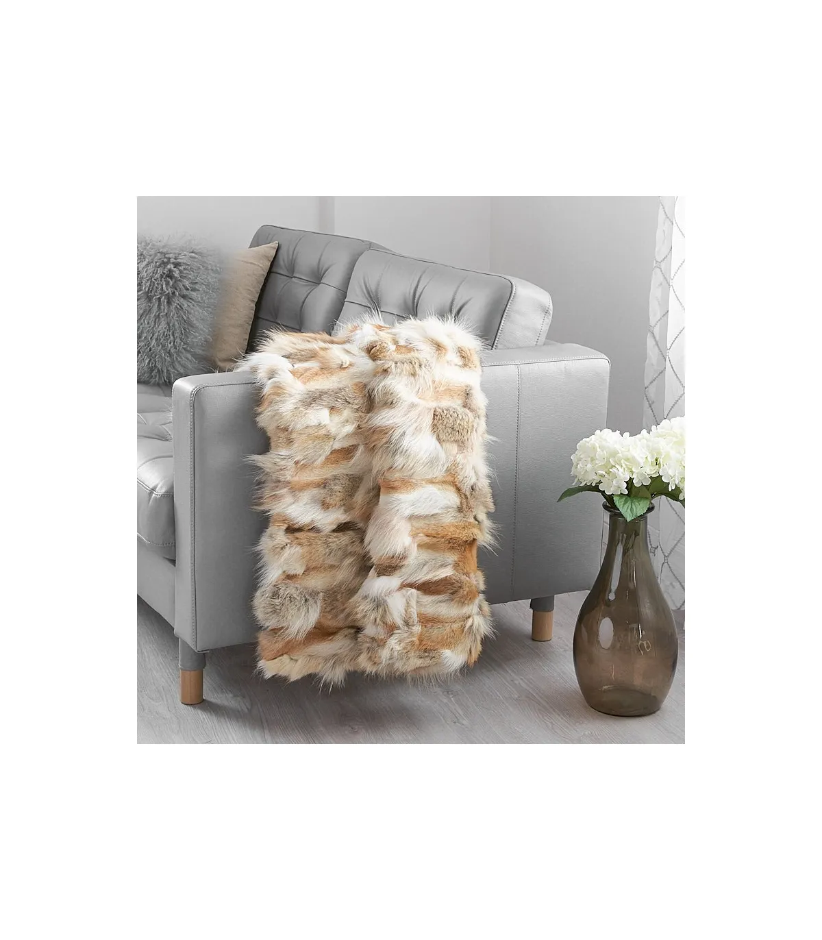 Coyote Fur Blanket for Luxurious Home or Cabin Decor at FurSource.com