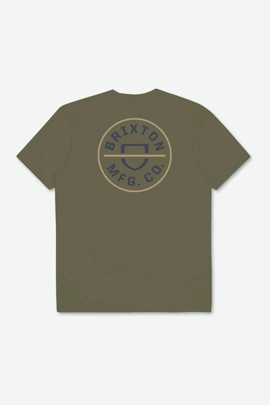 Crest II S/S Standard Tee - Olive Surplus/Washed Navy/Sand