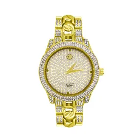 Cuban Link Pave Iced Out Bling Hip Hop Watch