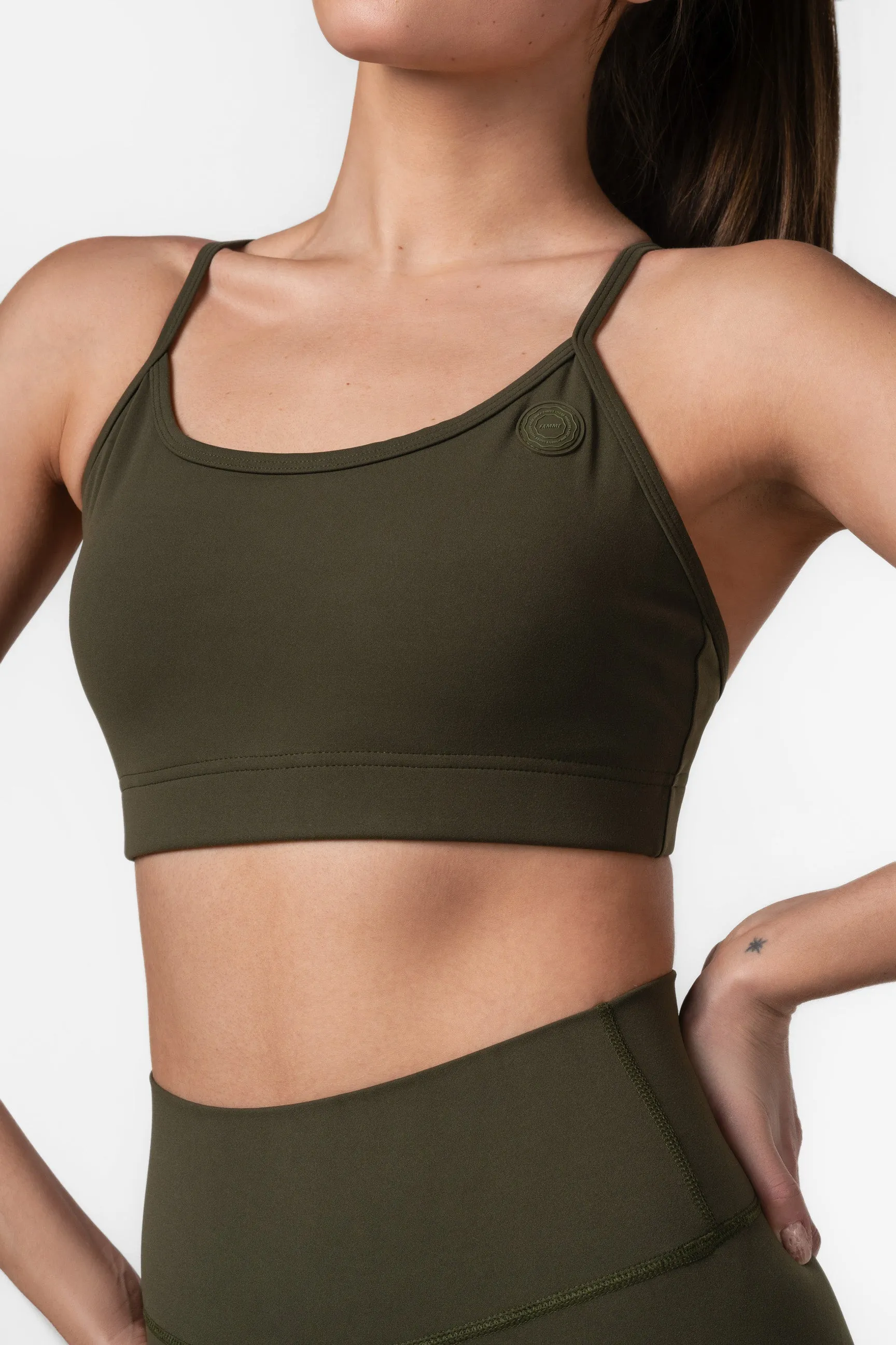 Dark Green Softy Sports Bra