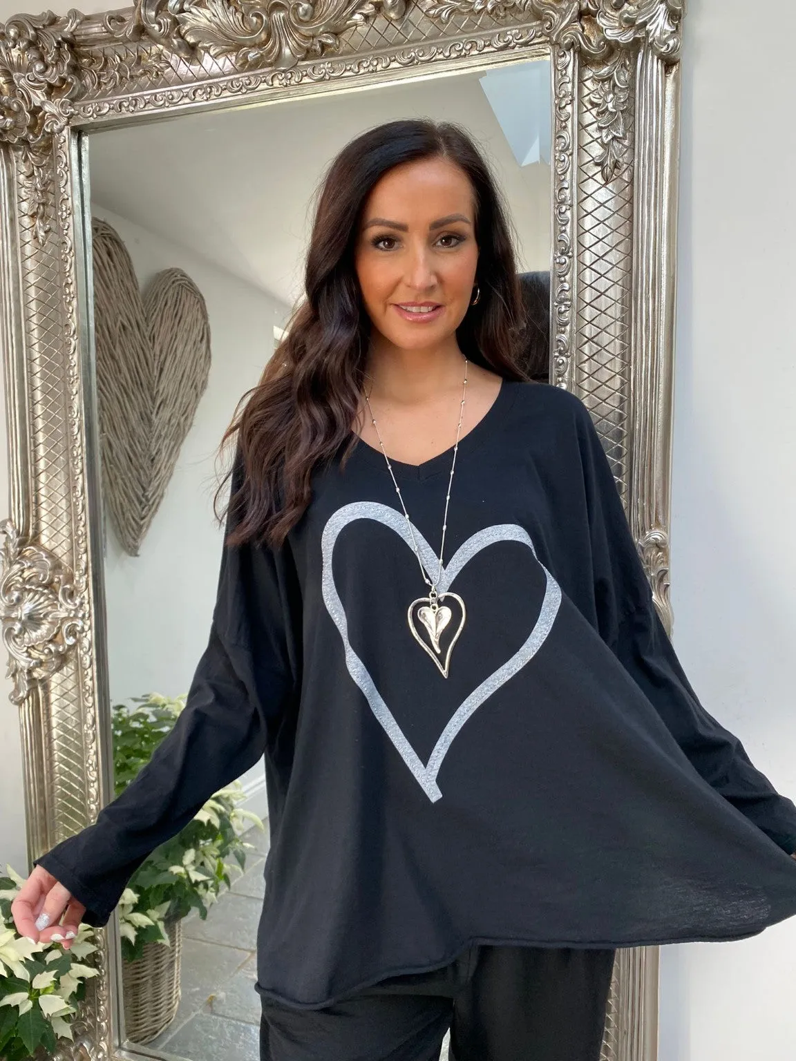 Diamante Heart Top Myla