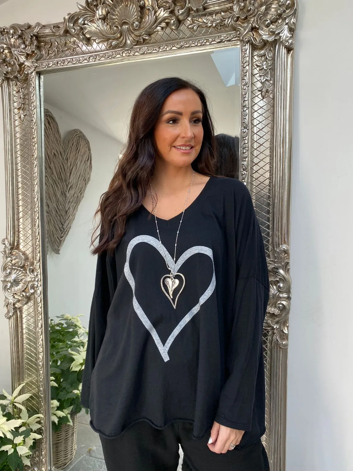 Diamante Heart Top Myla