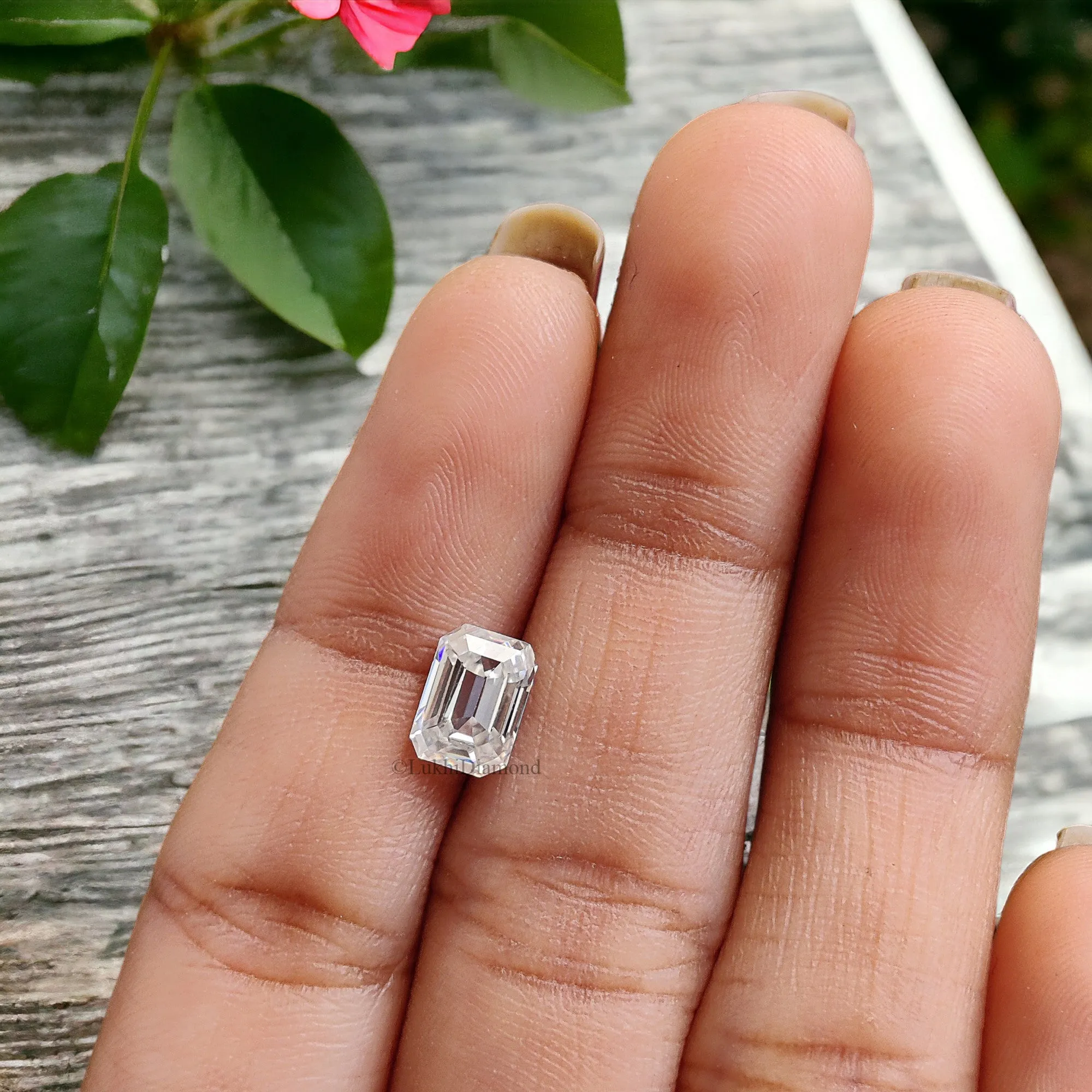 Emerald Brilliant Cut Loose White Moissanite Stone 7,8,9,10,11 MM Vintage Antique Handcrafted Eye Clean Moissanite Engagement Gi