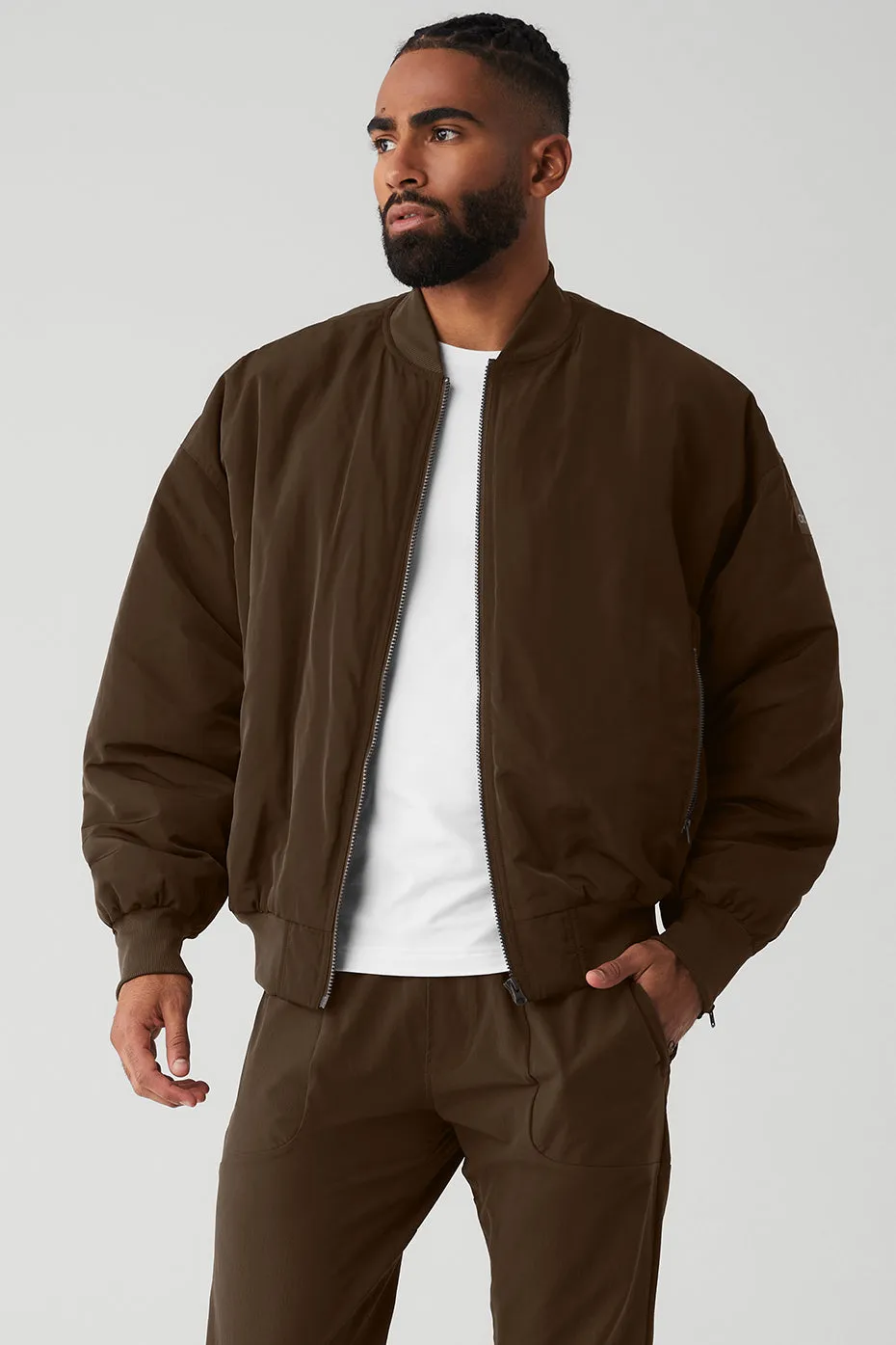 Faux Fur Urbanite Bomber - Espresso/Ivory