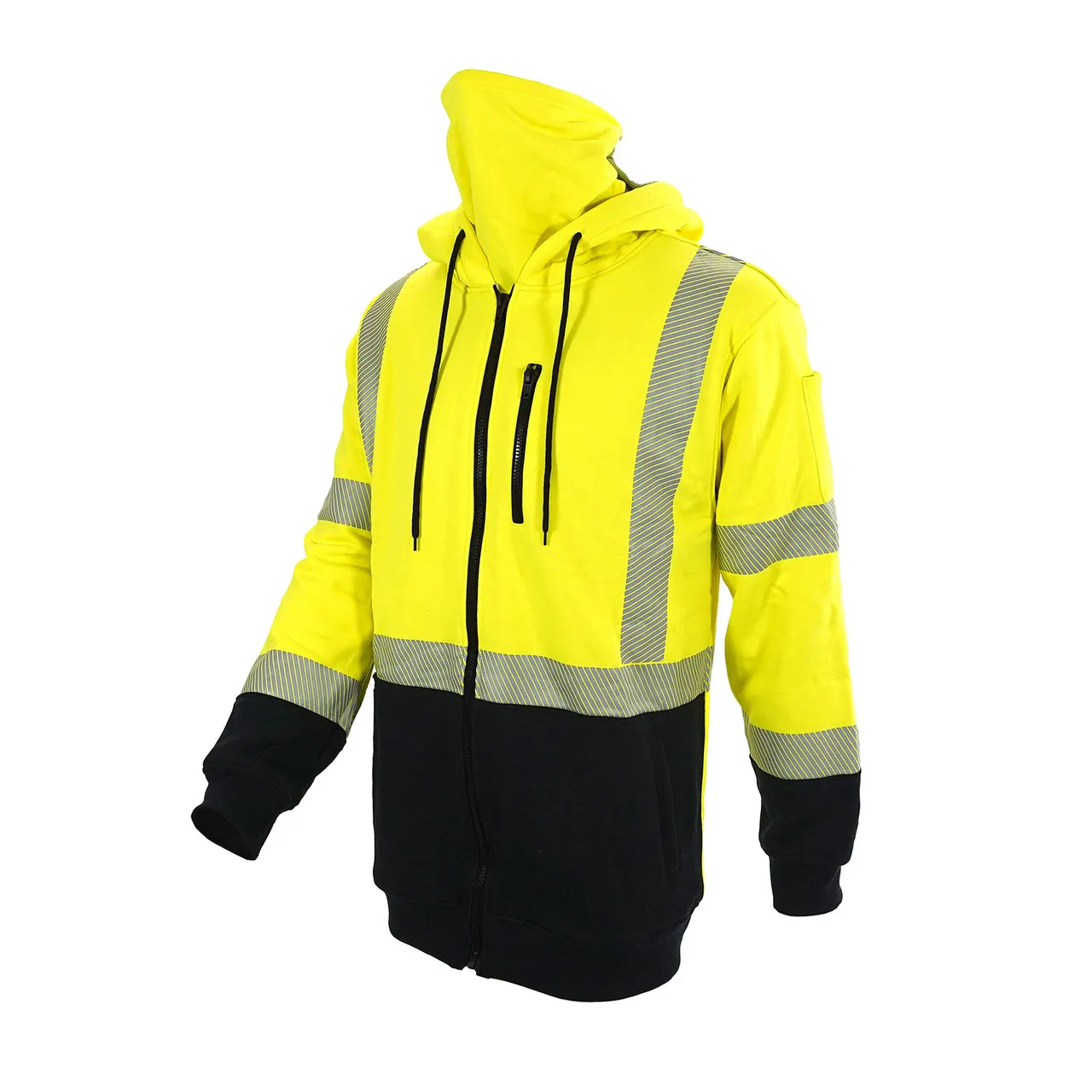 Flamesafe FR Hi Vis Hoodie Front Zip Cat 2, Class 3 HODMA-HVBKZF-01