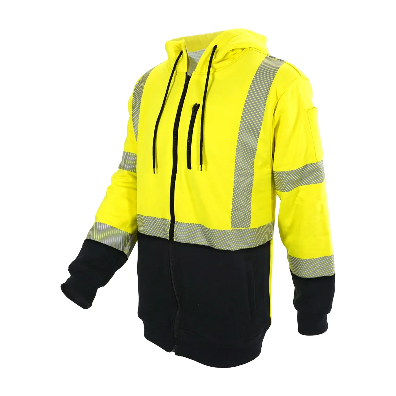 Flamesafe FR Hi Vis Hoodie Front Zip Cat 2, Class 3 HODMA-HVBKZF-01