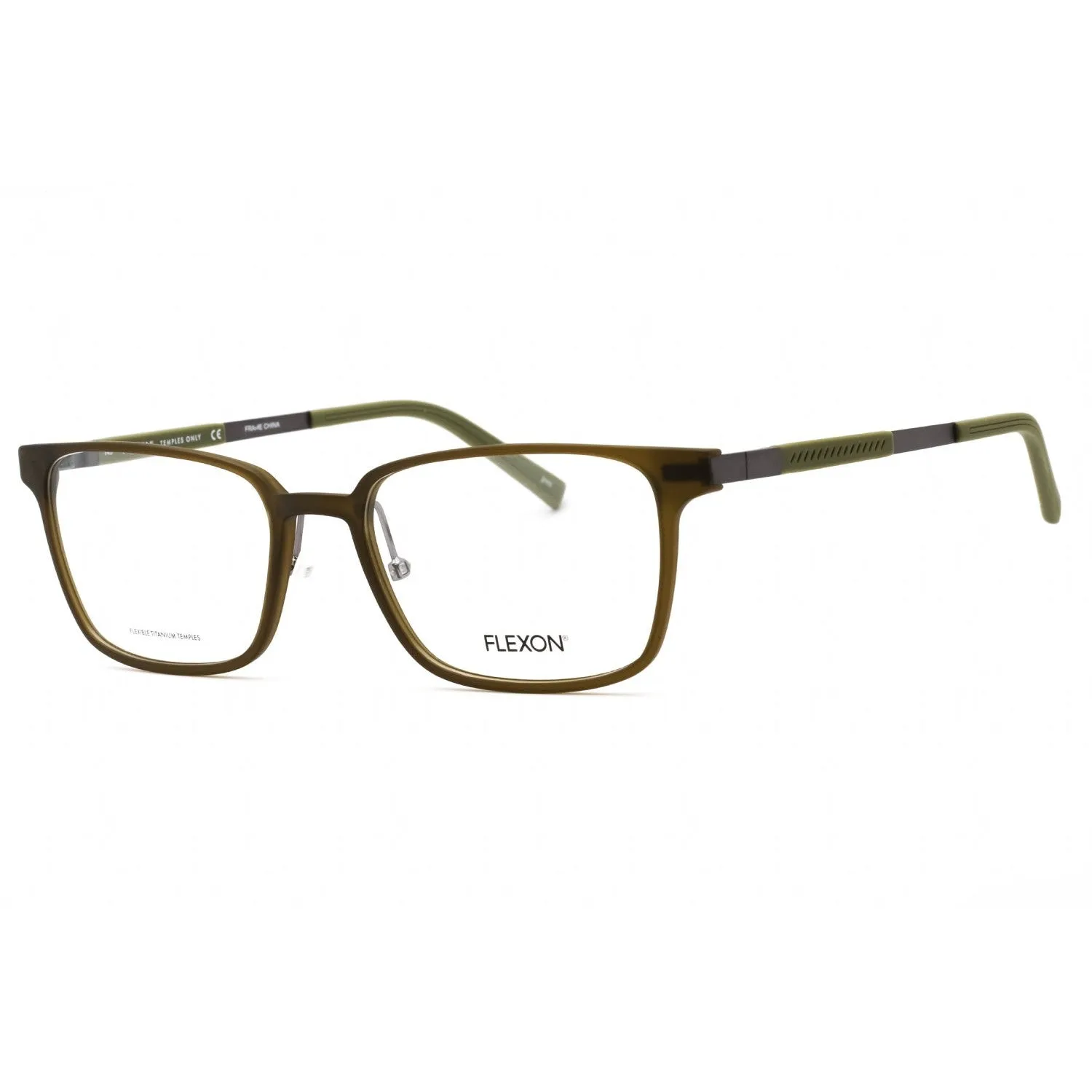 Flexon FLEXON EP8007 Eyeglasses MATTE OLIVE CRYSTAL/Clear demo lens