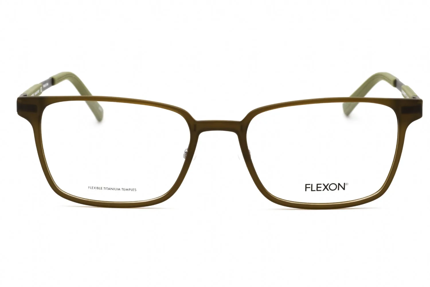 Flexon FLEXON EP8007 Eyeglasses MATTE OLIVE CRYSTAL/Clear demo lens