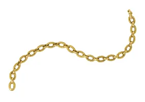 French Tiffany & Co. 18 Karat Yellow Gold Textured Link Bracelet