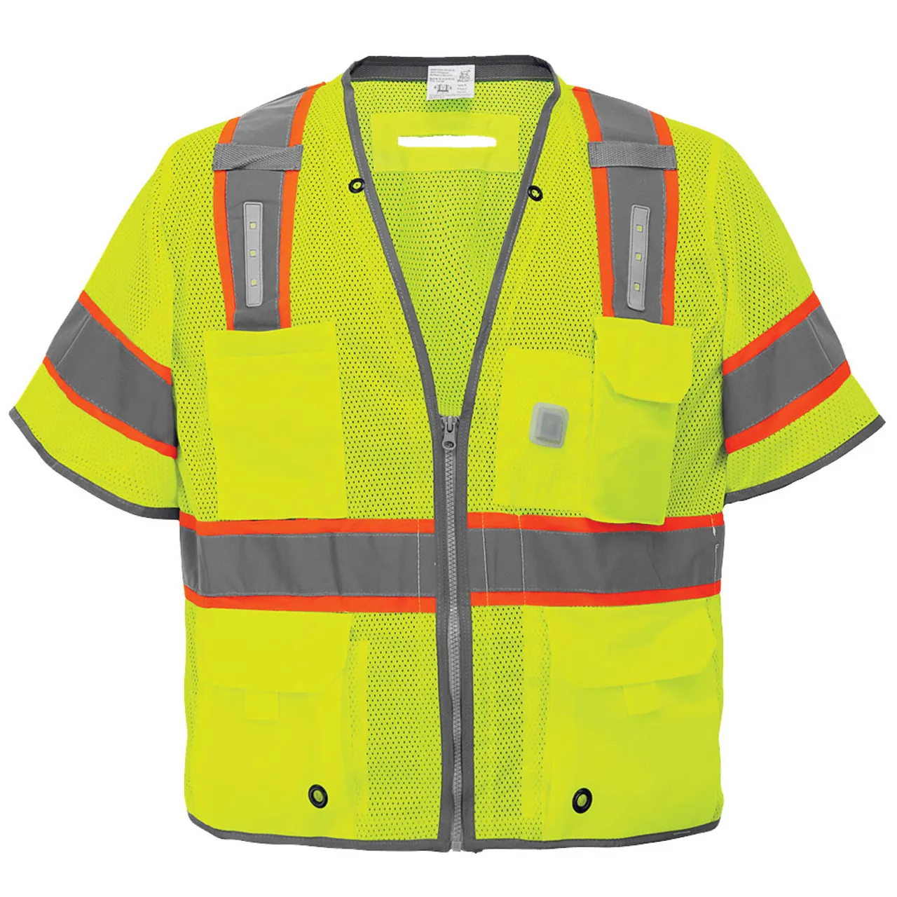 FrogWear® LED Illuminated Class 3 Hi Vis Yellow Safety Vest GLO-315LED