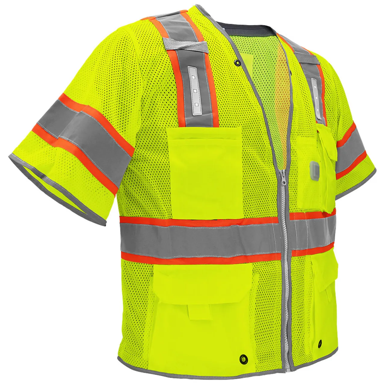 FrogWear® LED Illuminated Class 3 Hi Vis Yellow Safety Vest GLO-315LED