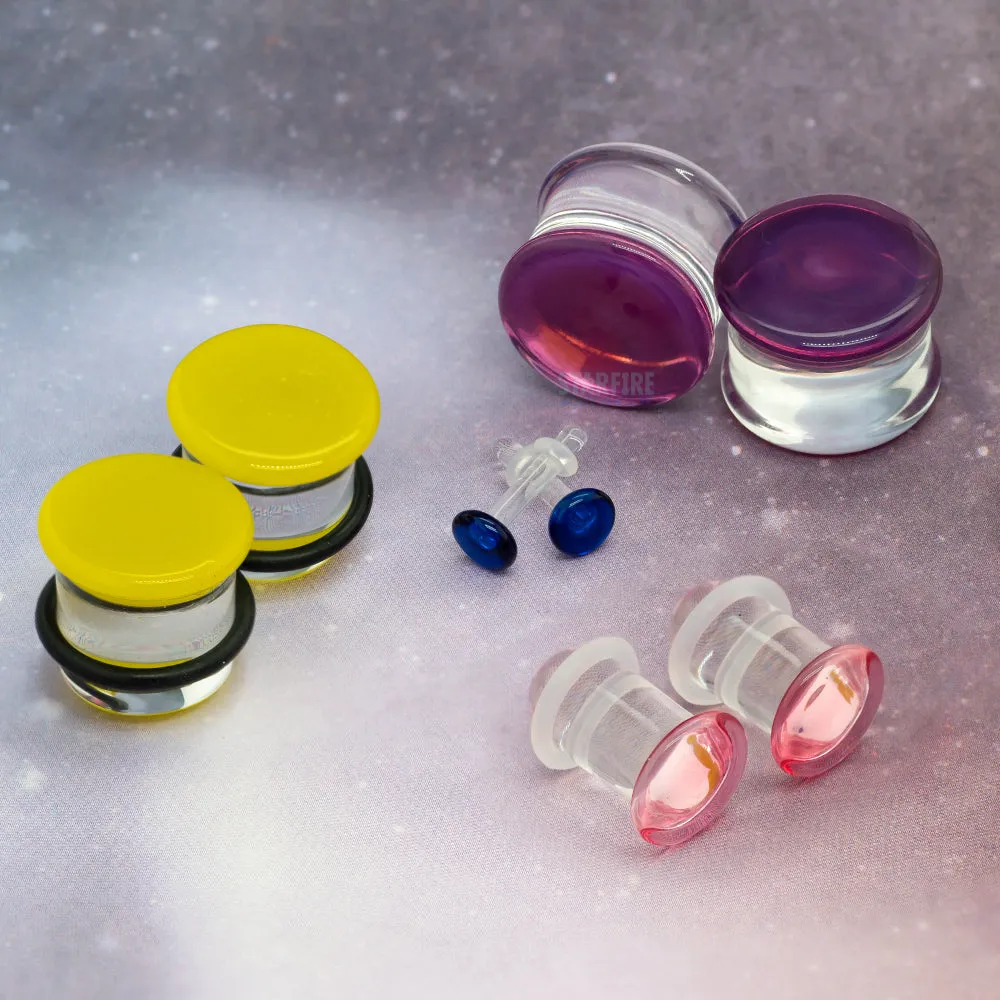 Glass Colorfront Plugs - Lemon (Premium Color)