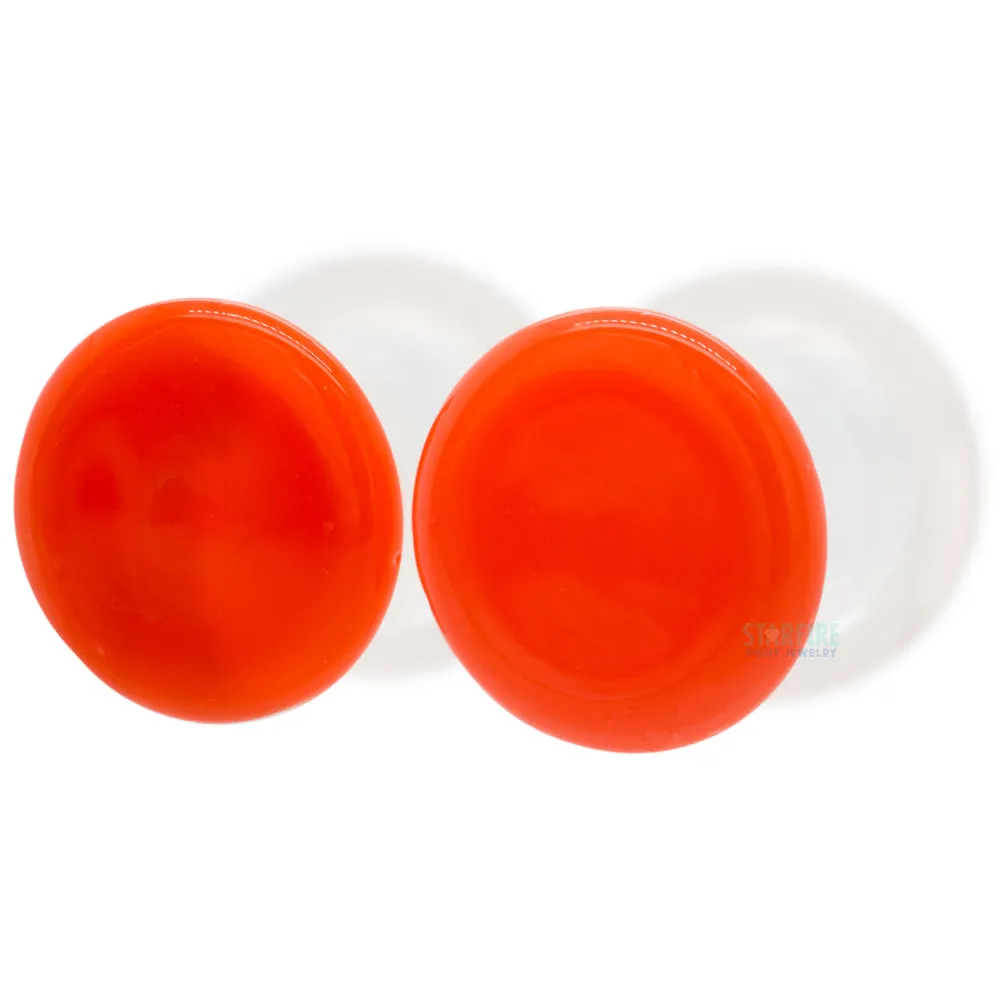 Glass Colorfront Plugs - Orange (Premium Color)