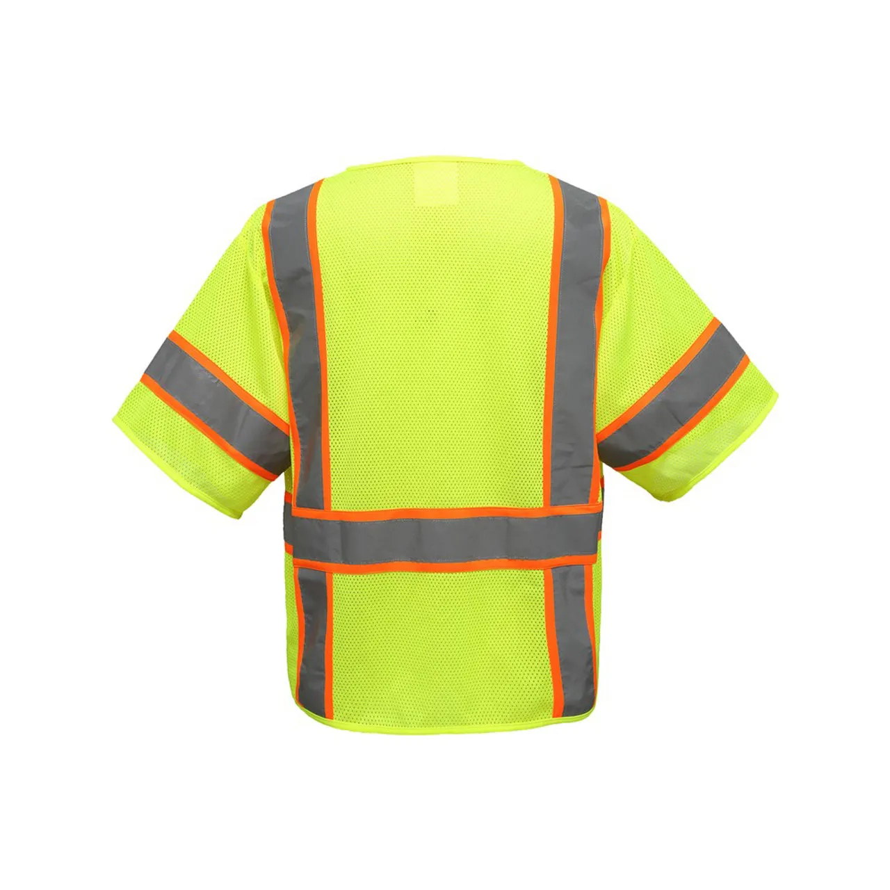 GSS Class 3 Hi Vis Lime Two Tone Reflective Safety Vest with 6 Pockets 2503