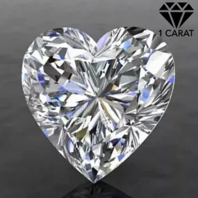 Guaranteed lowest price on Internet ! 1.00 ct. tw. Genuine Heart Brilliant Cut Diamond (Lab-grown) - EX (IDeal Cut) E-F VS-SI Lo