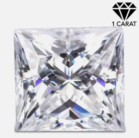 Guaranteed lowest price on Internet ! 1.00 ct. tw. Genuine Square Princess Diamond (Lab-grown) - EX (IDeal Cut) E-F VS-SI Loose 