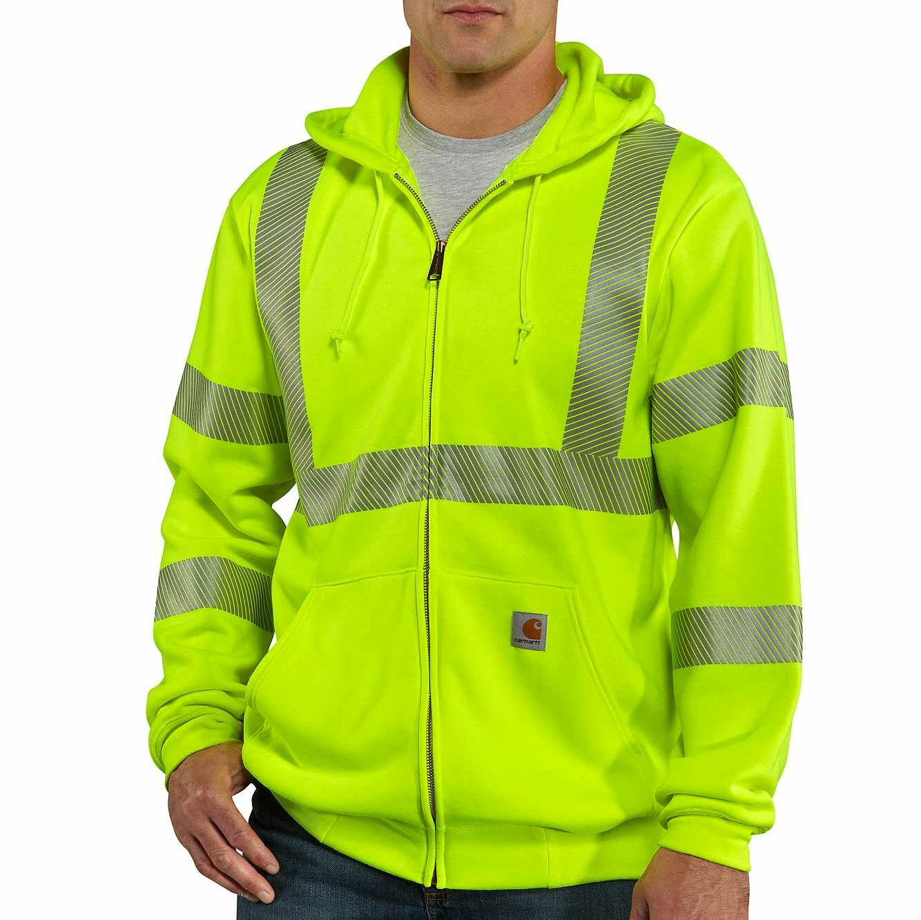 High-Visibility Zip-Front Class 3 Sweatshirt