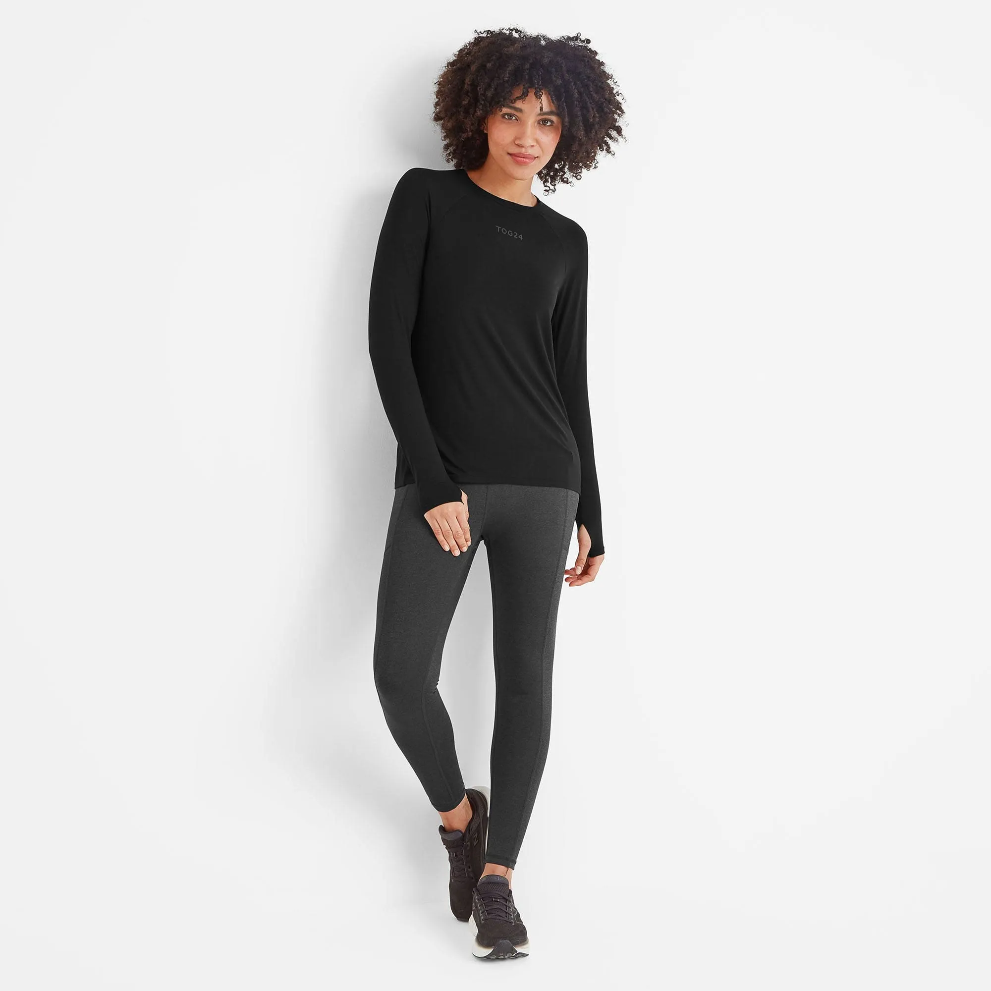 Hollier Long Sleeve Sports Top Womens - Black