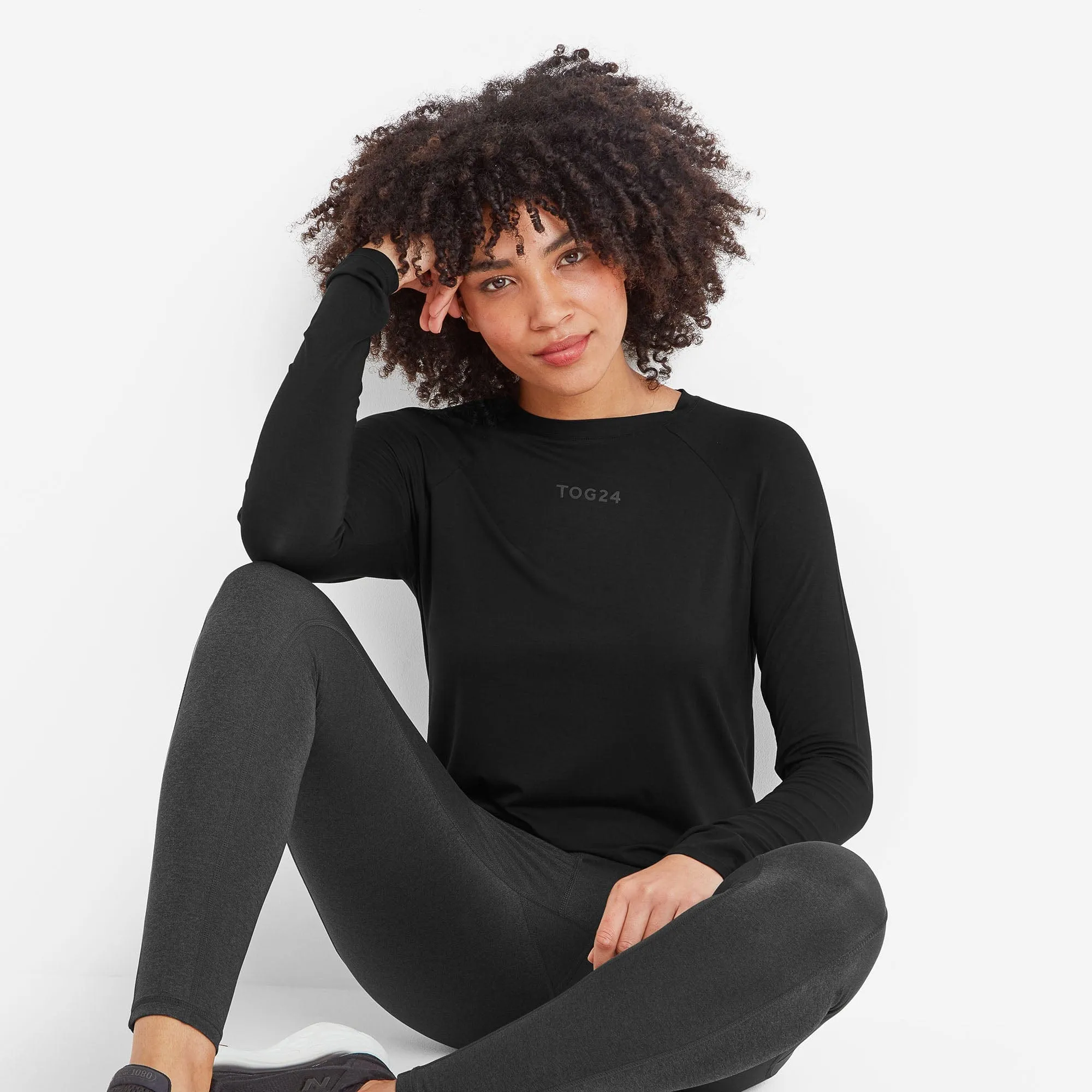 Hollier Long Sleeve Sports Top Womens - Black