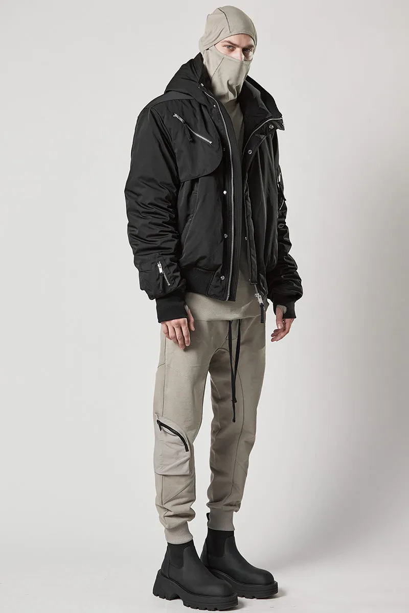 HOODED BOMBER JACKET