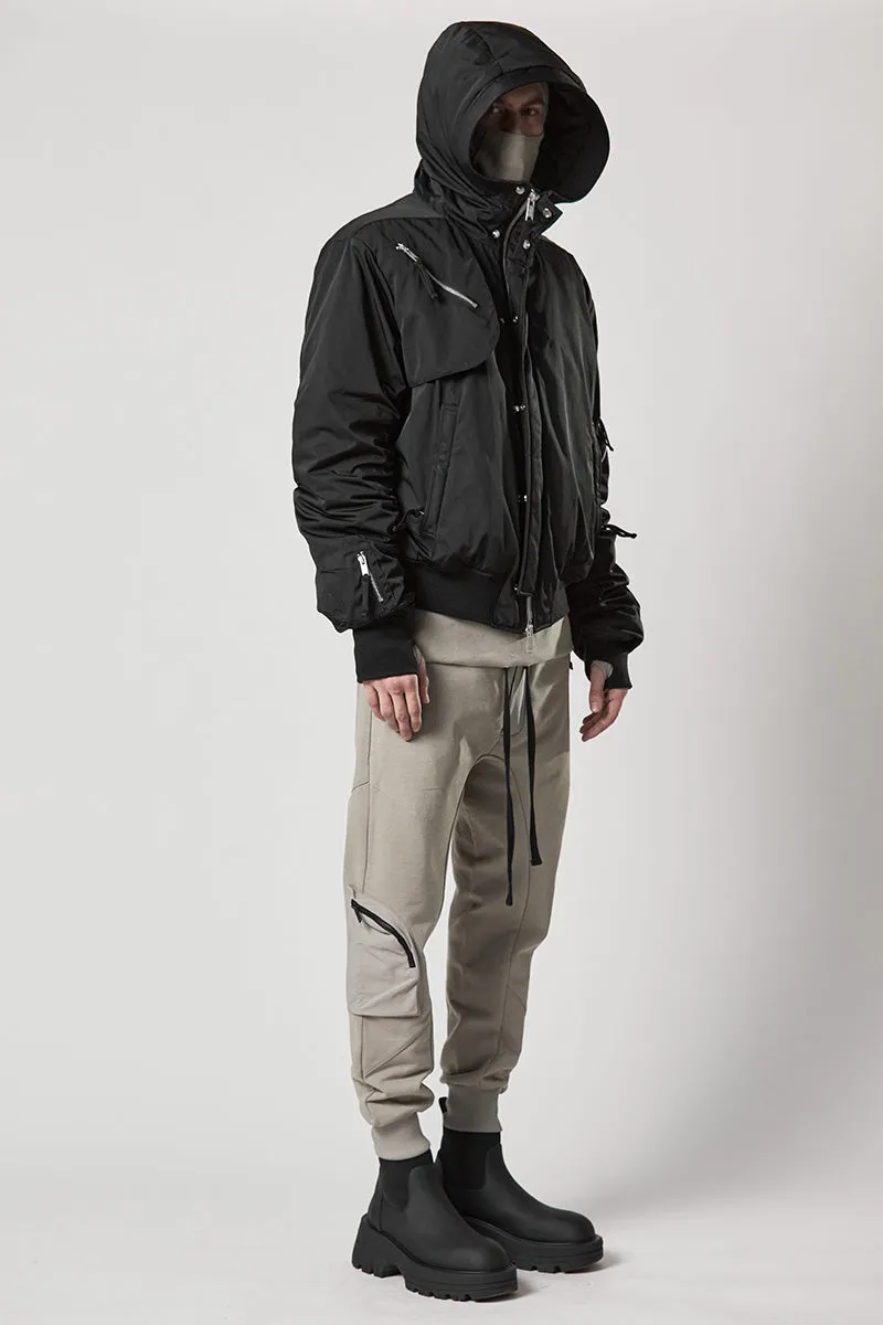 HOODED BOMBER JACKET