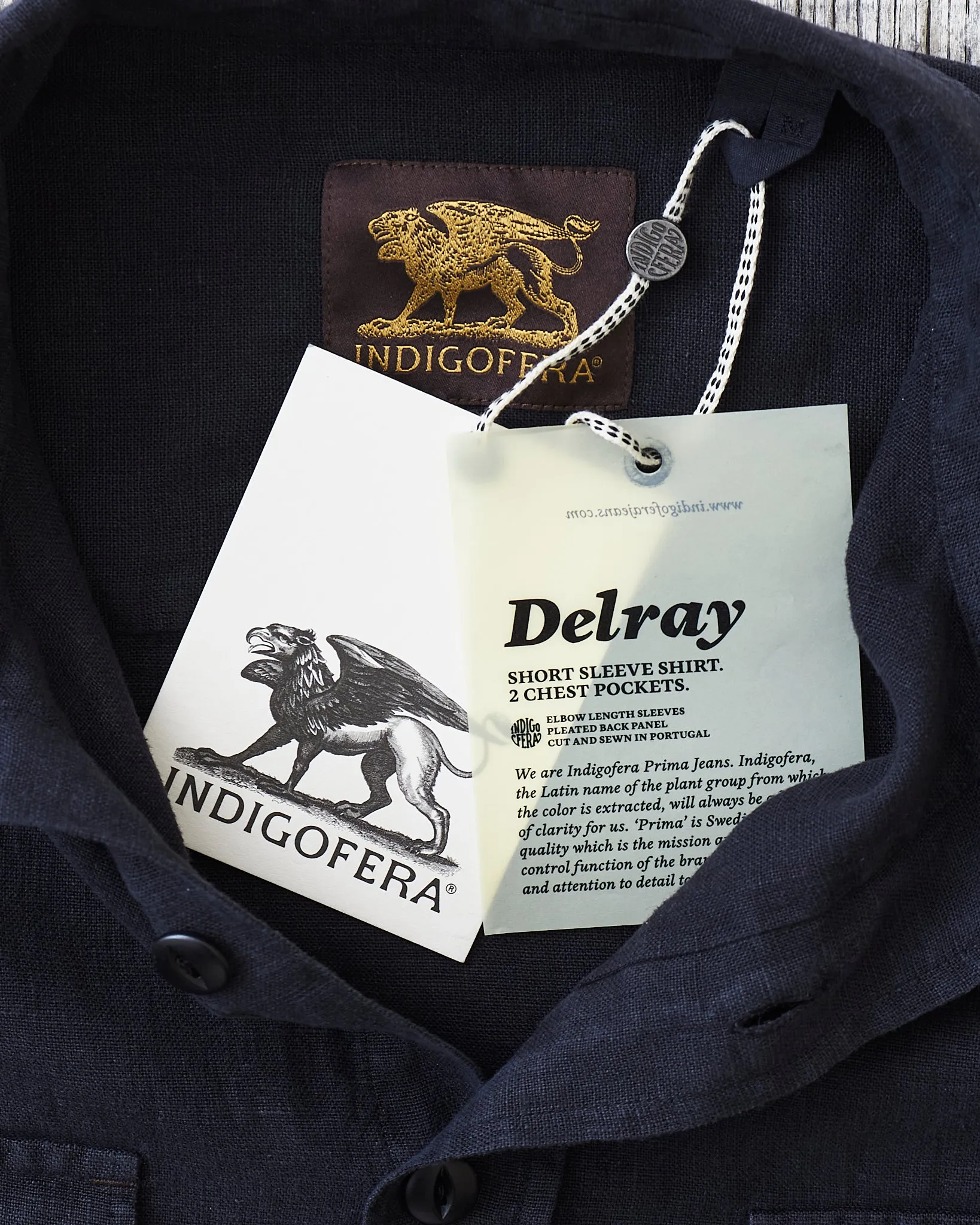 Indigofera Delray Shirt Linen Canvas Marshall Black