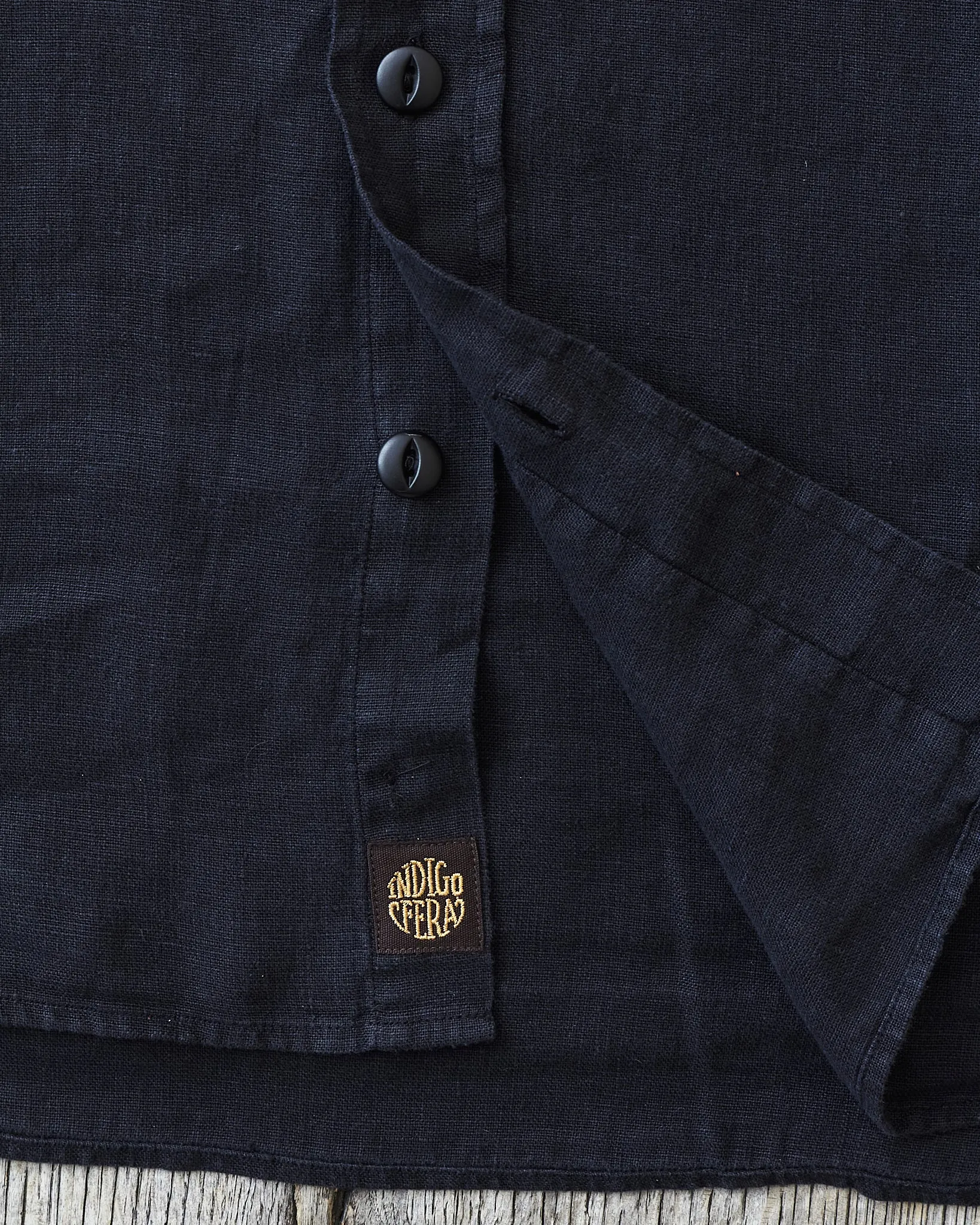 Indigofera Delray Shirt Linen Canvas Marshall Black