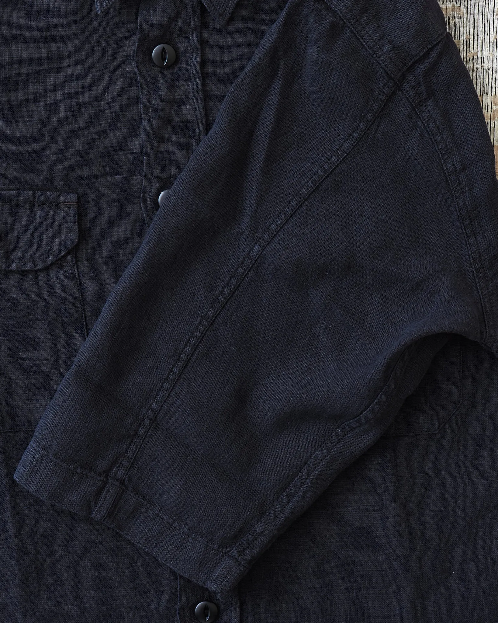 Indigofera Delray Shirt Linen Canvas Marshall Black