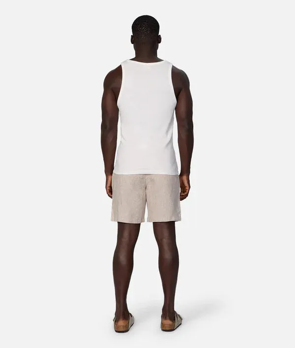 Industrie The Brando Ribbed Singlet Chalk