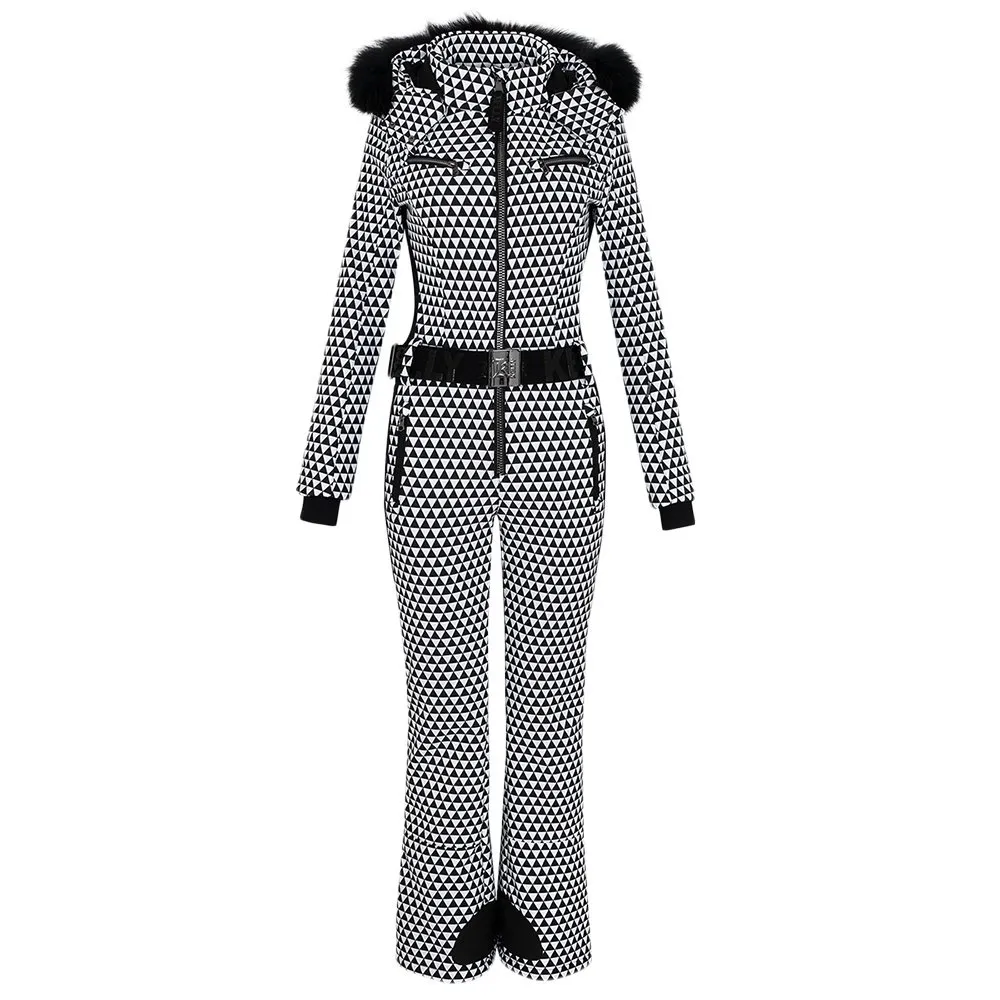 Kelly Pearl Softshell Ski Suit with Faux Fur (Women's)