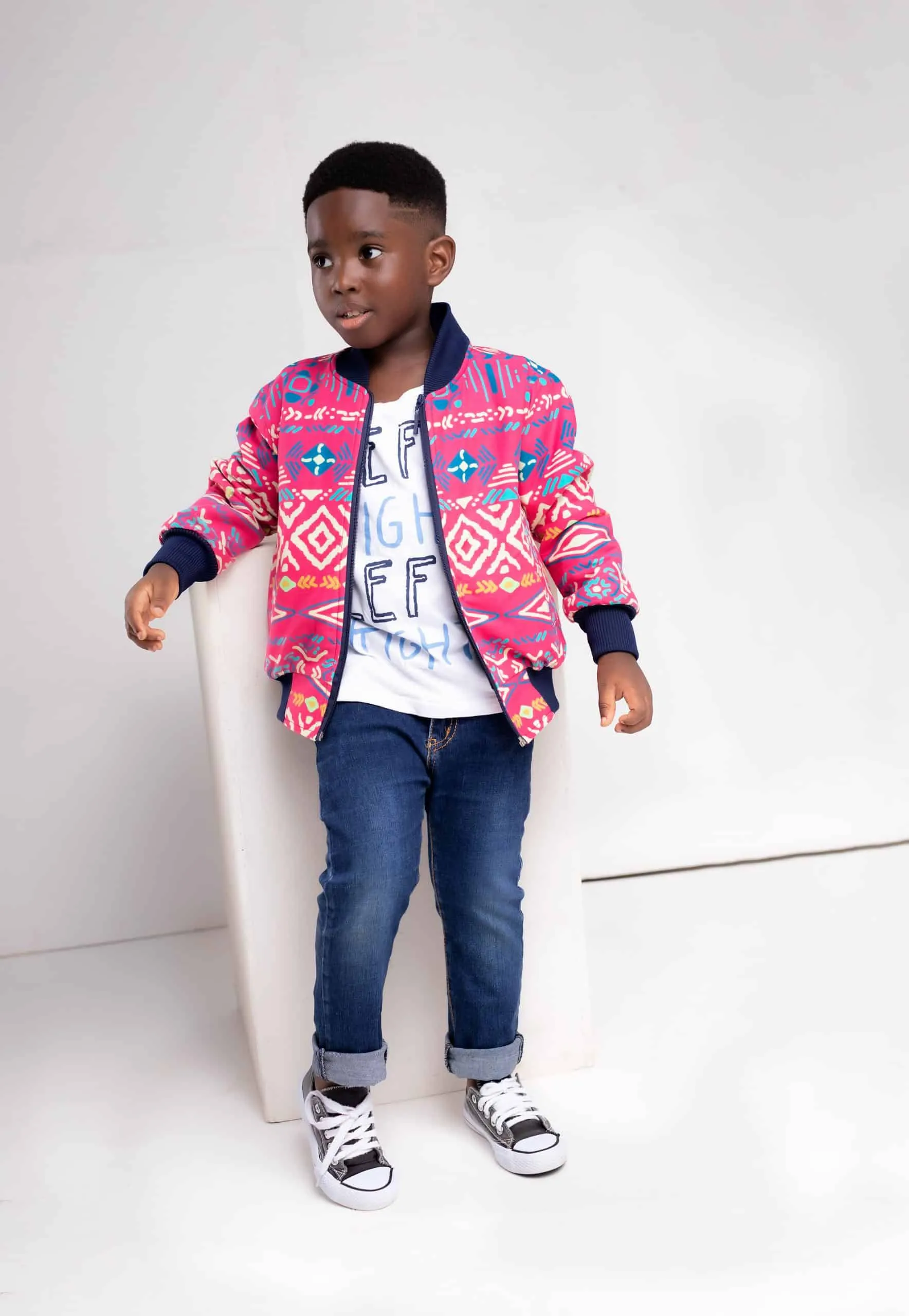 Kids Unisex Deka African Print Bomber Jacket - African Clothing Store | JT Aphrique