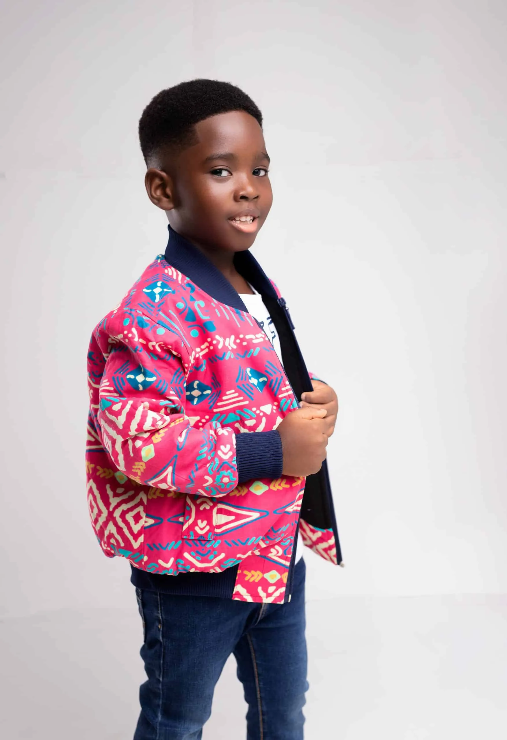 Kids Unisex Deka African Print Bomber Jacket - African Clothing Store | JT Aphrique