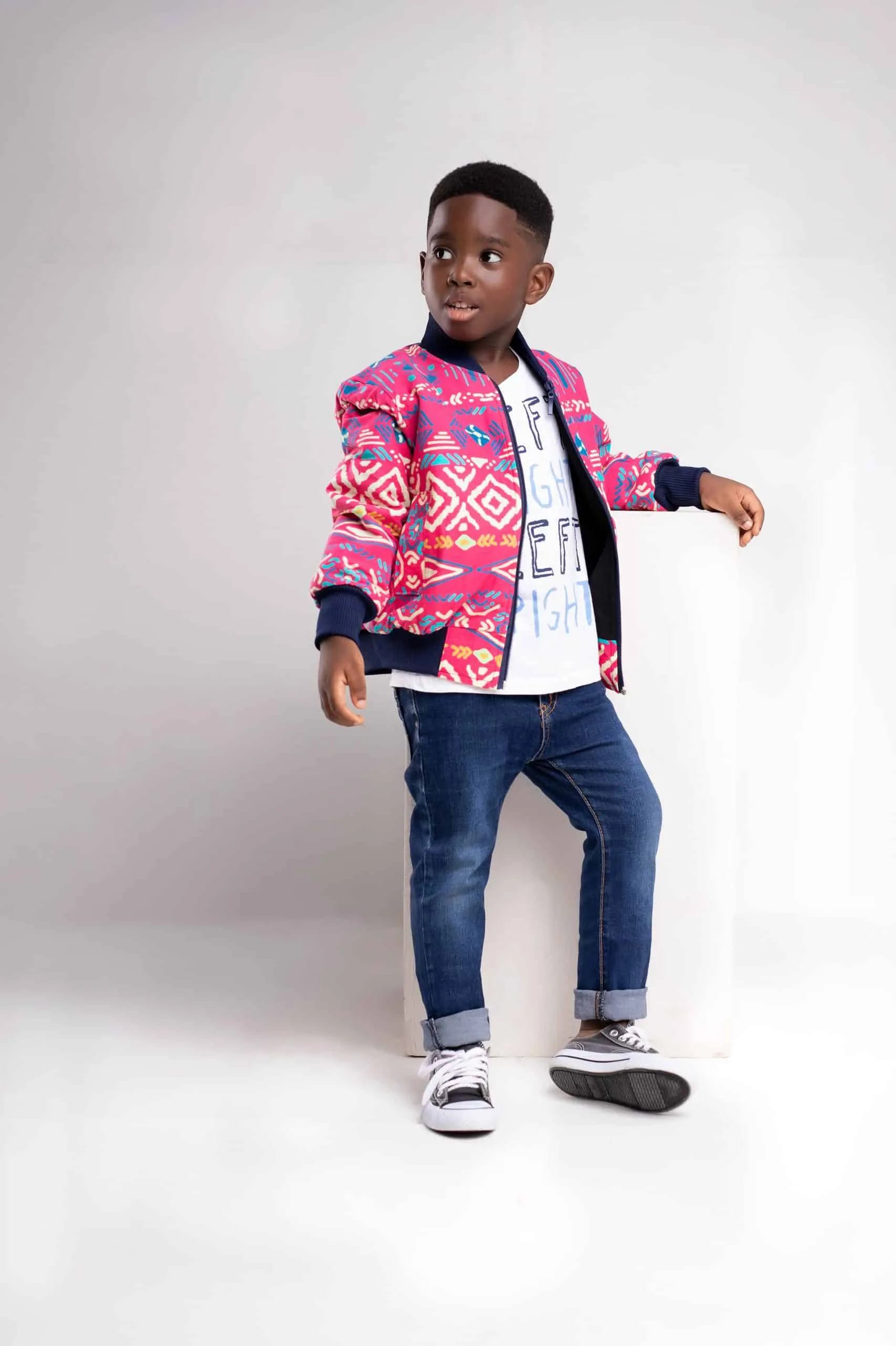 Kids Unisex Deka African Print Bomber Jacket - African Clothing Store | JT Aphrique